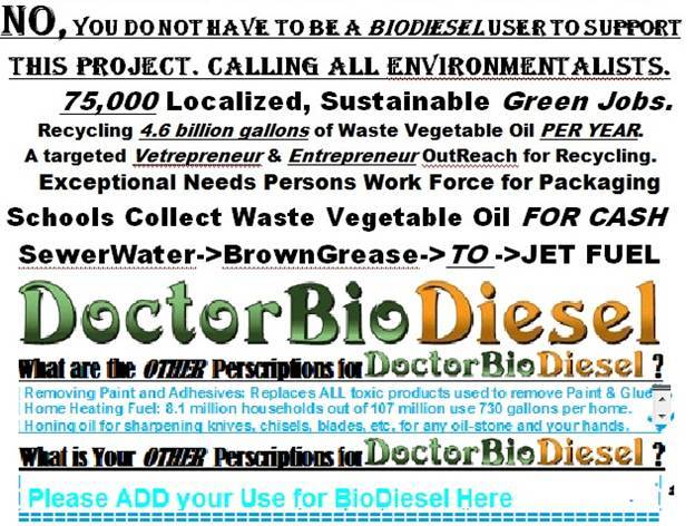 No, you do not have to be a biodiesel user